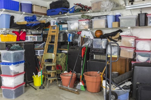 Before and after garage cleanout transformation in Sydenham